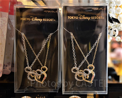 ミッキー＆ミニーのペアネックレス