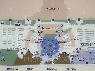 ディズニーシーの駐車場地図
