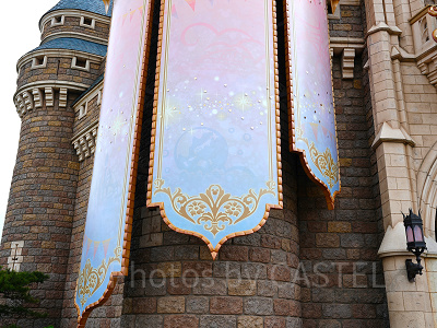 シンデレラ城の40周年装飾