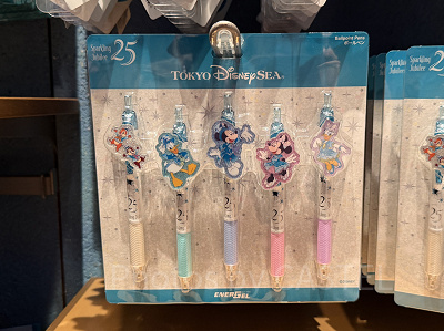 ボールペン〈エナージェル〉セット(ディズニーシー25周年グッズ)