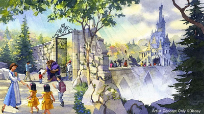 美女と野獣エリア（仮称）アトラクション外観（プレスリリースより引用）