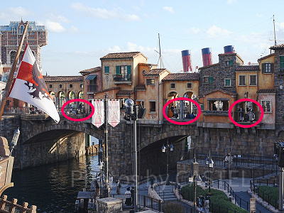 ポンテべッキオの建物の間