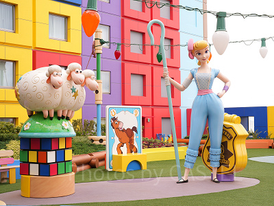 ボー・ピープと羊の像