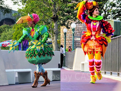 花と鳥の装飾が美しいタンス〔4/25以降の発送となります〕 dancers-in-costumes-with-