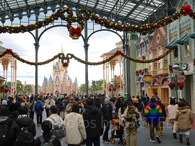 12月ディズニーランド混雑レポ：クリスマス装飾