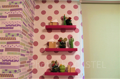 2段ベッドルーム（ドット）のデコレーション