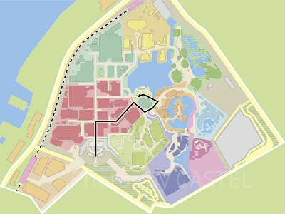 整理券発券所入り口までの行き方マップ