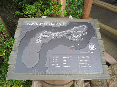 ディズニーランド：トムソーヤ島の地図