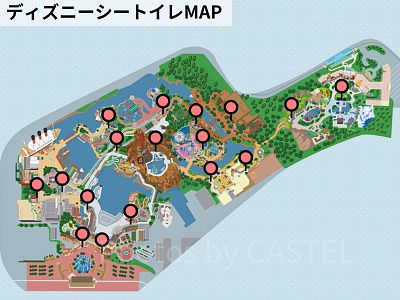 ディズニーシーのトイレマップ