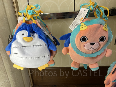 巾着ポーチ　ペンギン（左）キメラ長官（右）