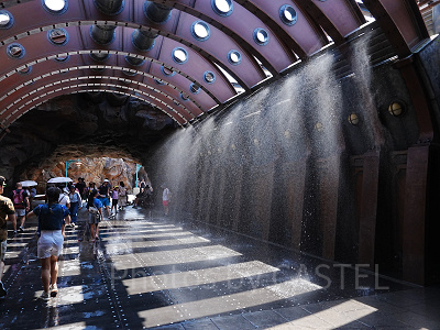 びしょ濡れスポット（ミステリアスアイランド通路）