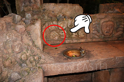 水飲み場に隠れているミッキー