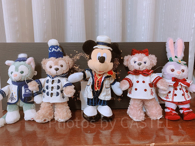 ダッフィー＆フレンズのクリスマスぬいぐるみバッジ