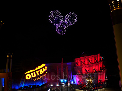 イクスピアリ最上階からみる花火の様子