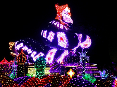 ジーニーの体がスクリーンになっている