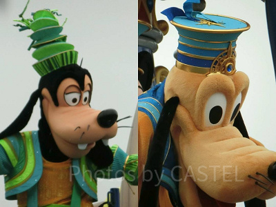 グーフィーとプルート同じ角度から！