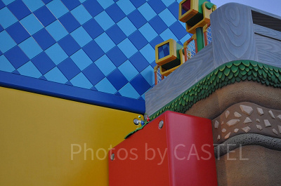 隠れピクミン：ピーチ城からの正面階段