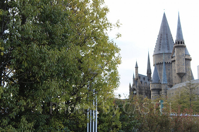 バス降車場から見えるホグワーツ城