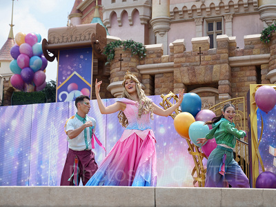 香港ディズニー20周年：ディズニー・フレンズ・ライブ：キャッスル・パーティーのオーロラ姫