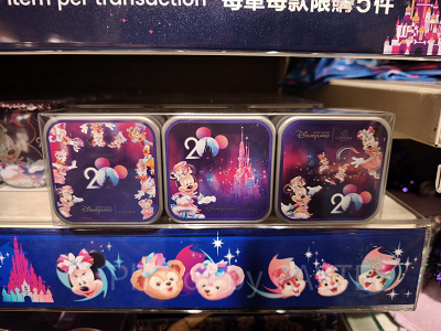 香港ディズニー20周年「ミッキー＆フレンズ・グランドセレブレーショングッズ」：GODIVAコラボチョコレート缶