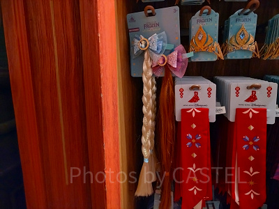 香港ディズニーアナ雪グッズ：アナとエルサの髪型風ヘアアクセサリー