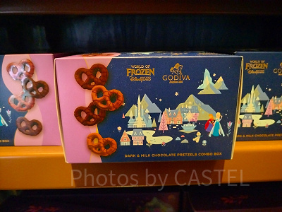 香港ディズニーアナ雪グッズ：【GODIVAコラボ】プレッツェル（ダーク／ミルク）セット