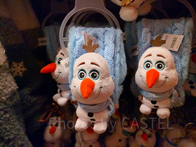 香港ディズニーアナ雪グッズ：オラフのぬいぐるみマフラー