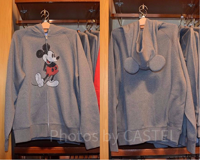 ミッキー耳付きパーカー（グレー）