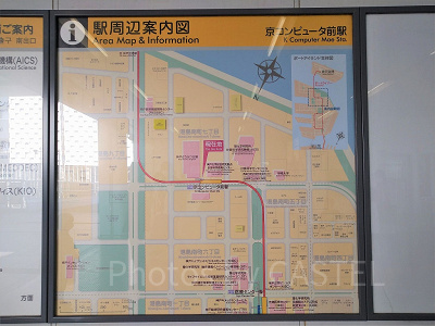 「京コンピューター前駅（神戸どうぶつ王国）」時の案内看板