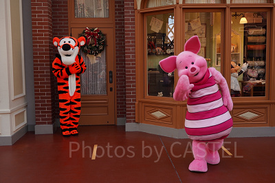 雨の日のワールドバザールにたくさんのキャラクターが登場！