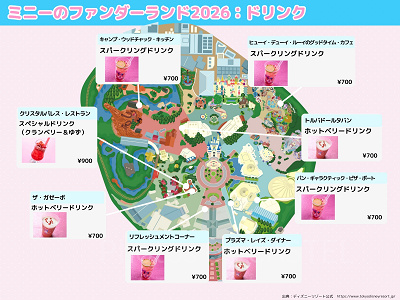 【マップ】ミニーのファンダーランドドリンク