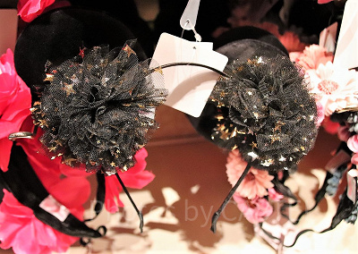 ミッキーポンポンカチューシャ（ブラック・スターデザイン）