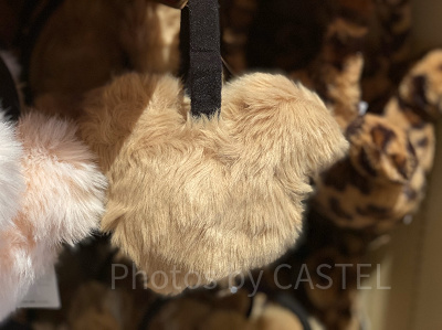 ミッキーシェイプの耳あて（ブラウン）