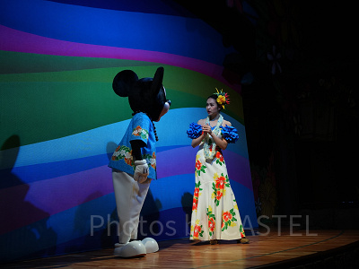 ミッキーのレインボールアウ：食事を楽しみつつ第2部へ