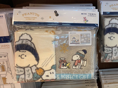 スヌーピーミニタオルセット（USJクリスマスグッズ2023）