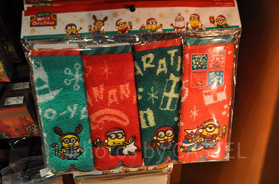 MINION MERRY CHRISTMASのミニタオルセット（4枚）