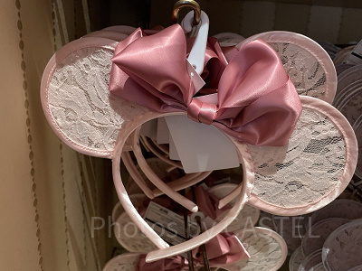 ミニーリボンレースカチューシャ（ピンク）