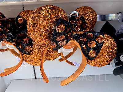 ミニースパンコールカチューシャ（オレンジ）