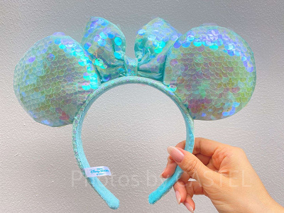 ミニースパンコールカチューシャ(シーブルー)