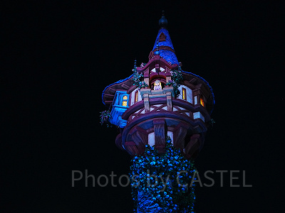 夜のラプンツェルのランタンフェスティバル