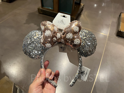 上海ディズニーカチューシャ：ミニーカチューシャ（ゴールド×シルバー）