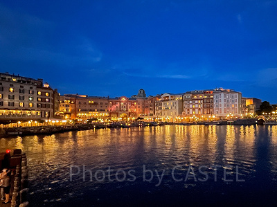 反対岸から見た輝くホテルミラコスタ