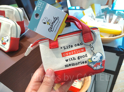 スヌーピーのキャンバス生地ミニポーチ