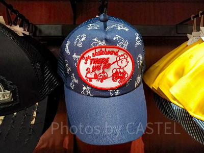 スヌーピーの夏グッズ「JOE SKATEBOARD」ジーンズキャップ