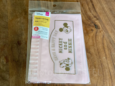 四角ジップバッグ ミッキー＆フレンズ