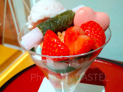 苺あんみつパフェ