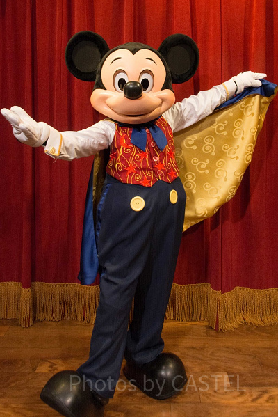 タウンスクエア・シアター（ミッキーグリーティング・室内） 設定：16㎜ SS1/30 F5.0 ISO320