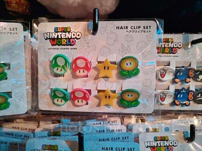 ユニバのマリオグッズ：ヘアクリップセット（パワーアップアイテム）