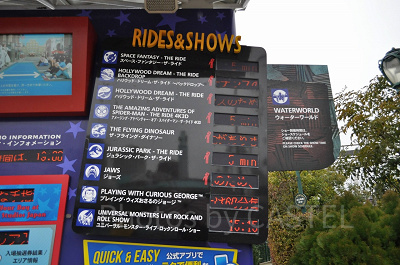 USJのインフォメーションボード