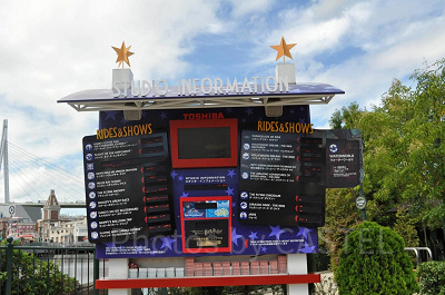 USJのスタジオインフォメーションボード